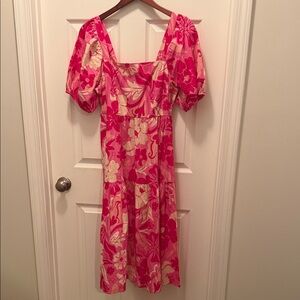 Vibrant Floral Midi Dress